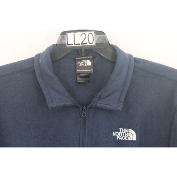 THE NORTH FACE MENS SIZE L NAVY BLUE 1/4 ZIP FLEECE PULLOVER LS SHIRT - Picture 5 of 9